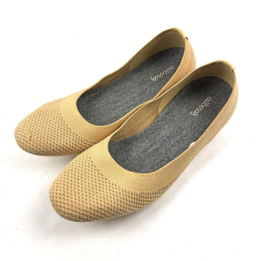 Allbirds‎ Ballet Flats Tree Breezers 8.5 Luxe Tan Beige Yellow Slip On Shoes
